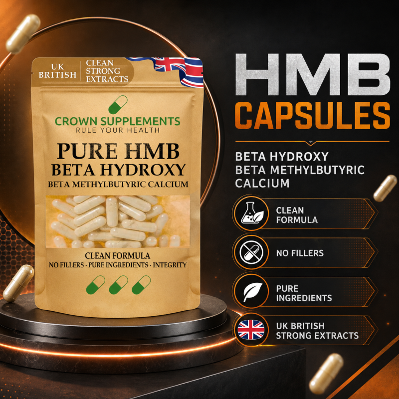Pure HMB Calcium Beta-Hydroxy Capsules | Crown Supplements