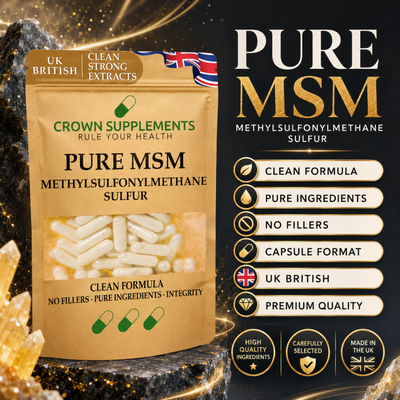 Msm Pure Pure MSM Sulfur 99% Capsules | Crown Supplements