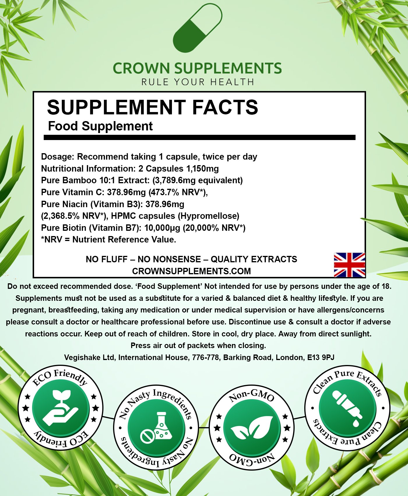 Hair Skin And Nails Capsules Back Label