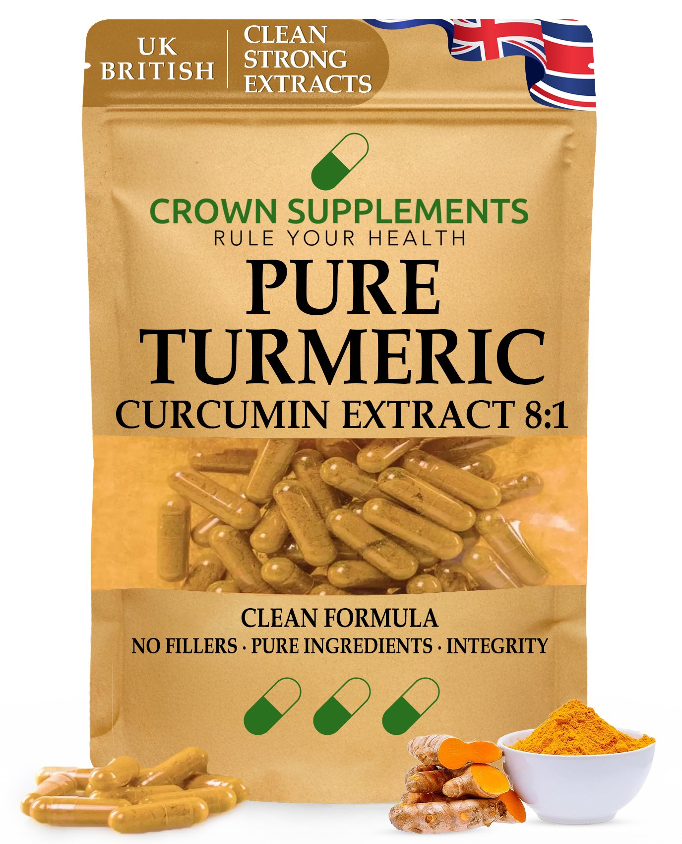 Pure Turmeric Curcumin Extract Capsules