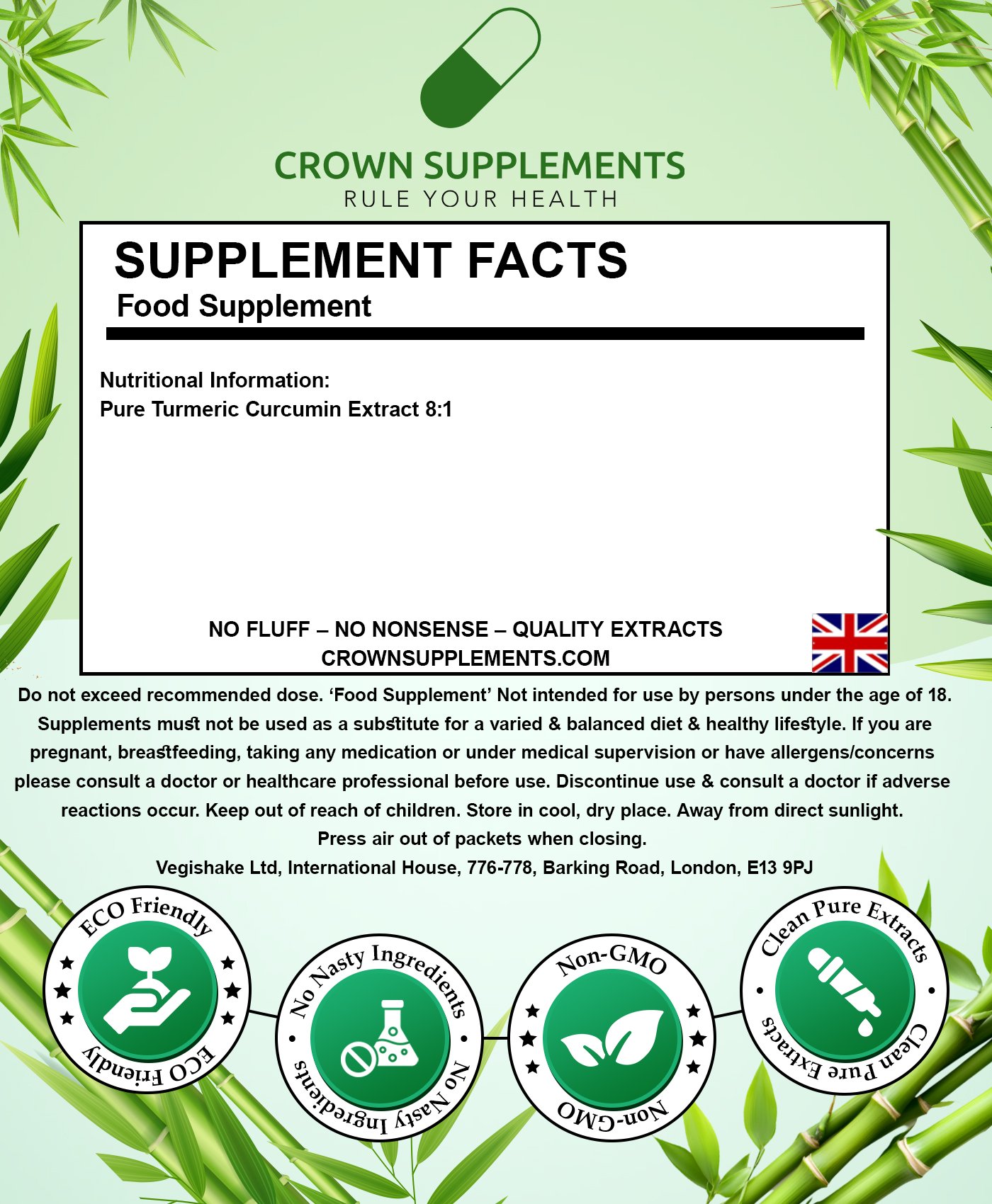 Turmeric Powder Back Label
