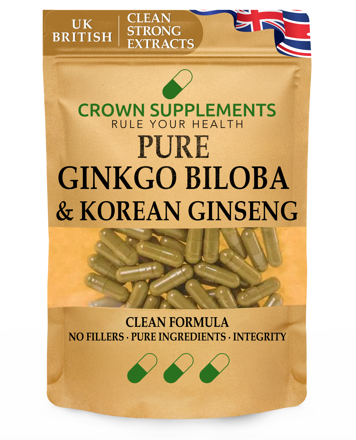Ginkgo Biloba and Korean Ginseng Capsules