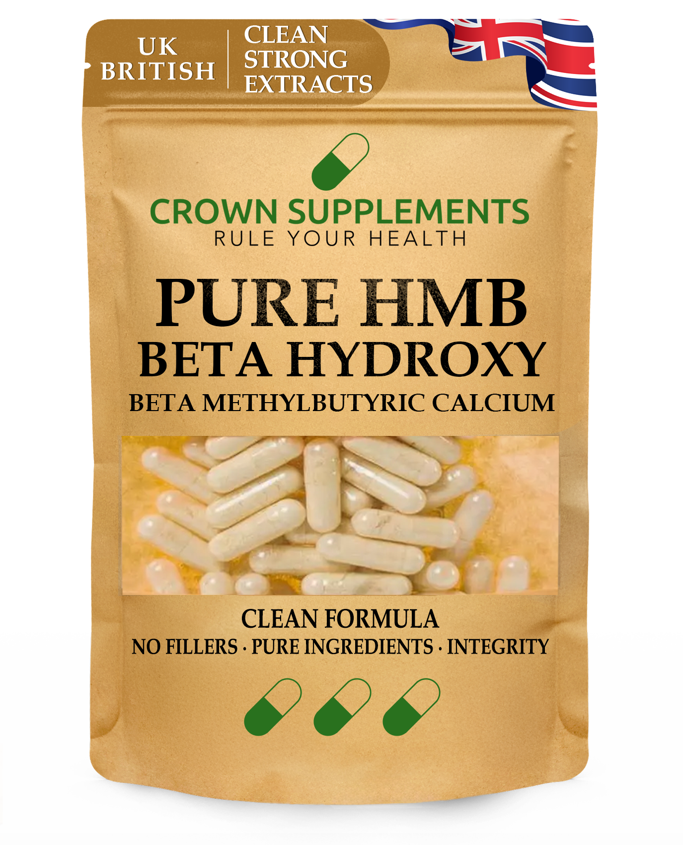 Crown Supplements Pure HMB Capsules