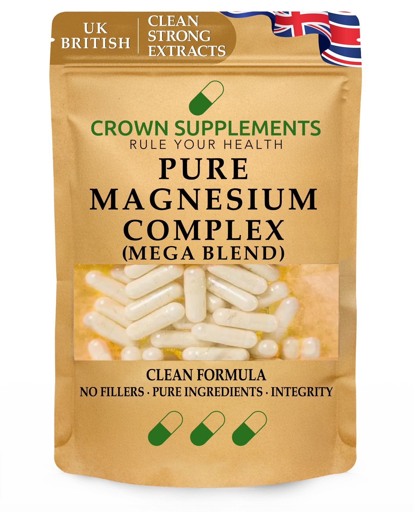 Crown Supplements Pure Magnesium Complex Capsules
