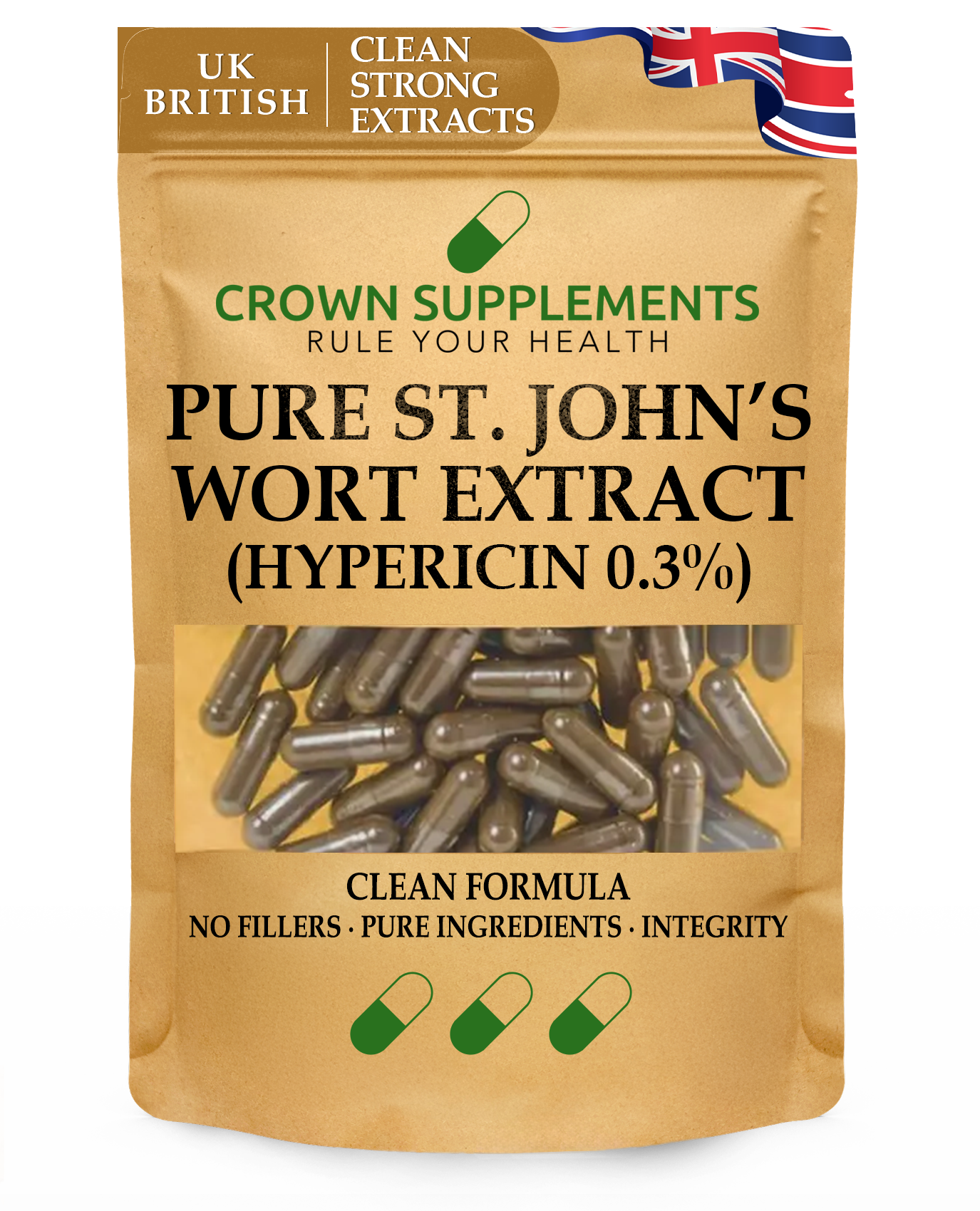 St John's Wort Extract Hypericin 0.3% Capsules