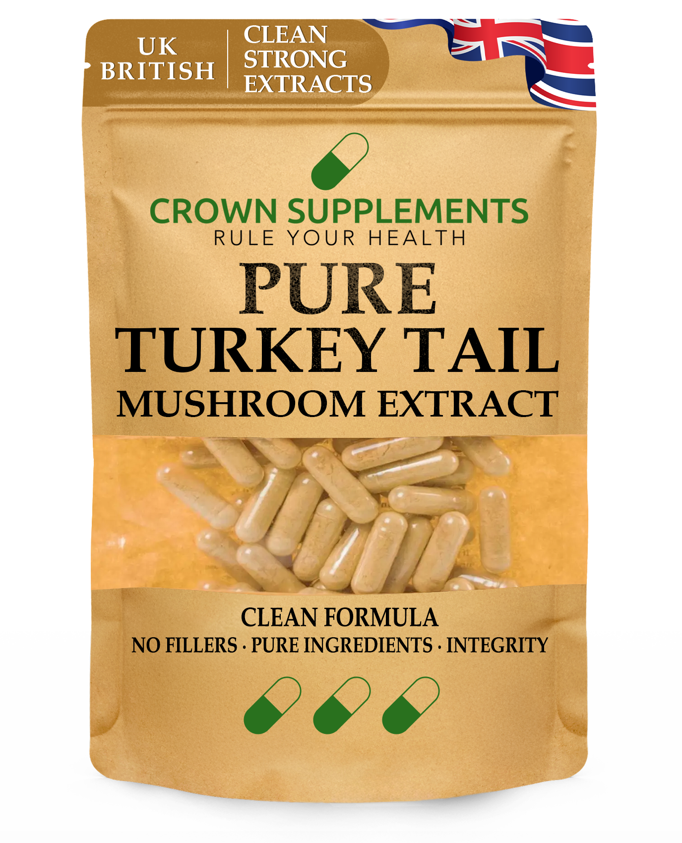 Turkey Tail Mushroom Extract Capsules