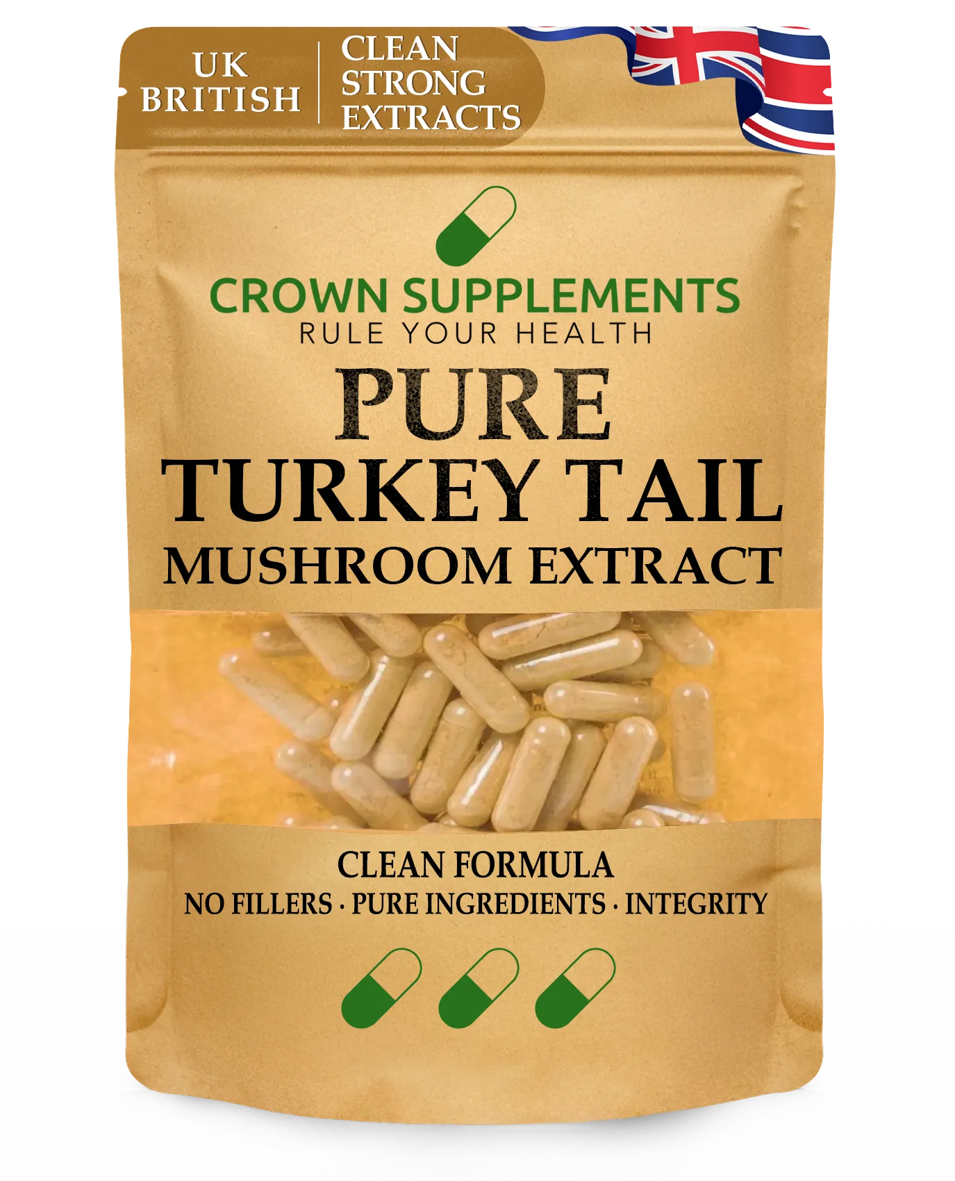 Turkey Tail Mushroom Extract Capsules