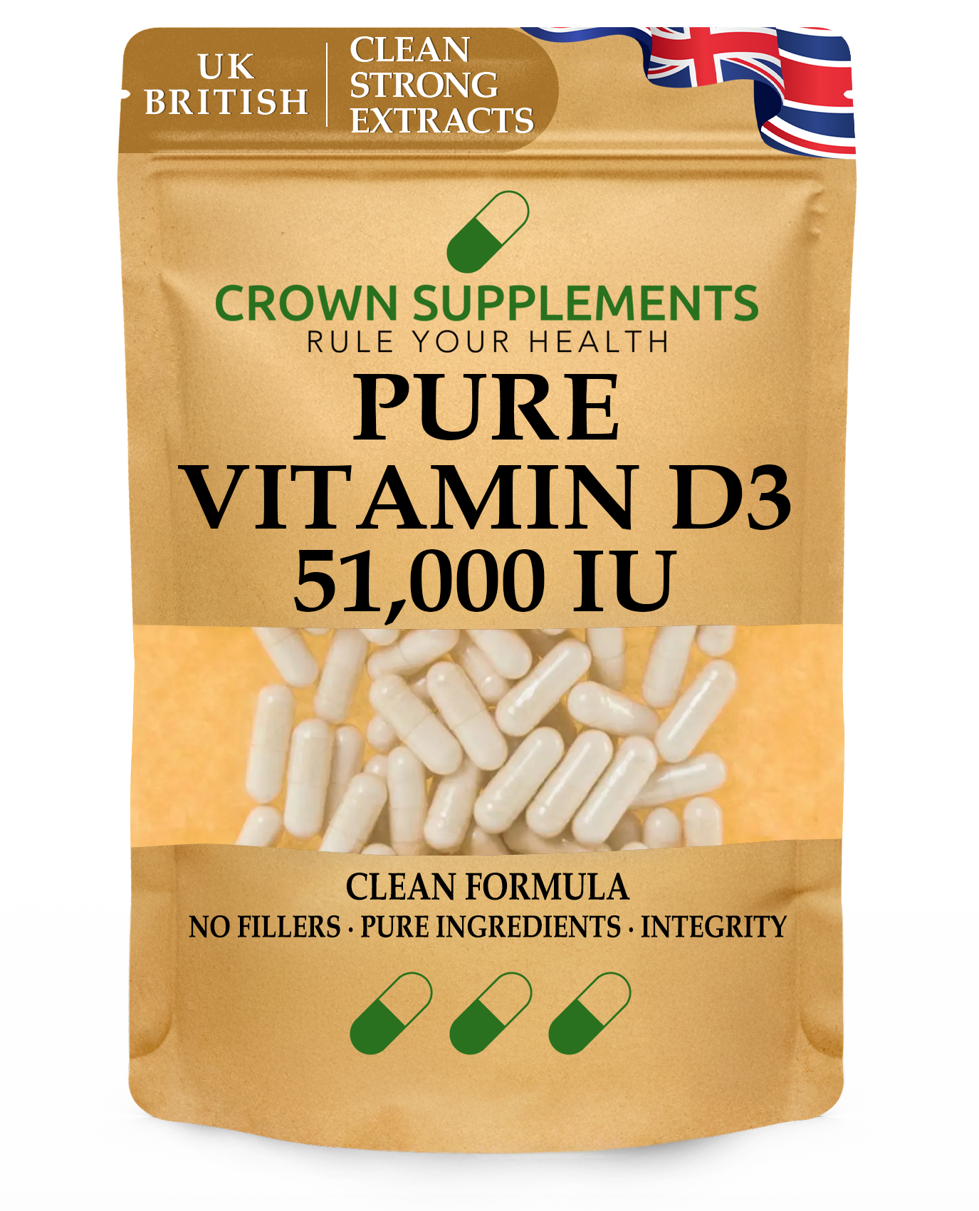 Pure Vitamin D3 51000 IU Capsules