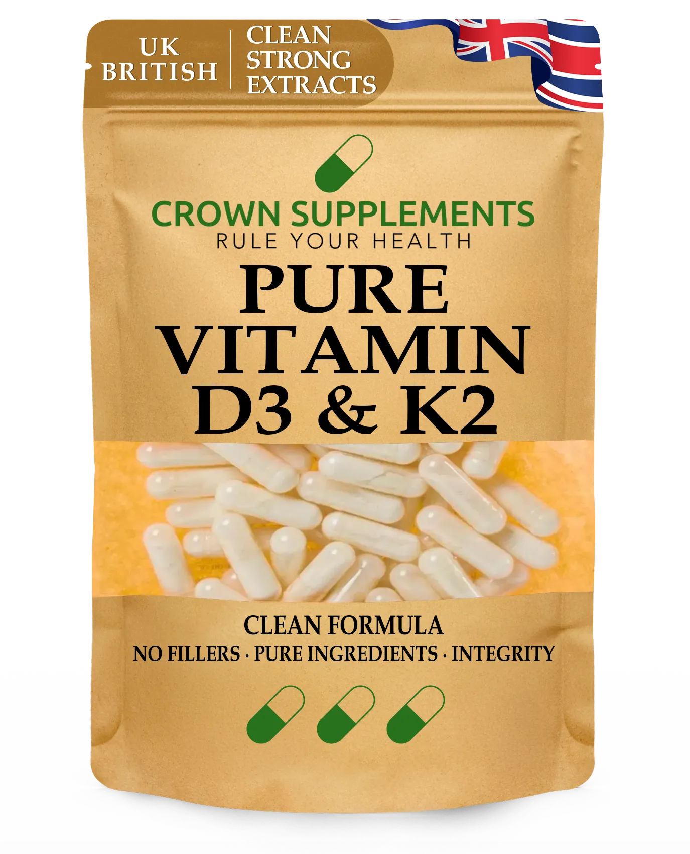 Vitamin D3 and K2 Capsules